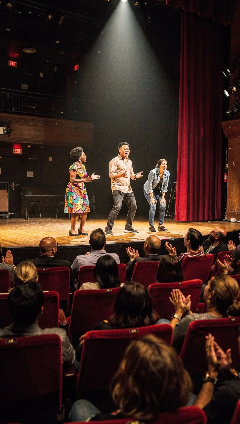 Community members enjoying a live performance together